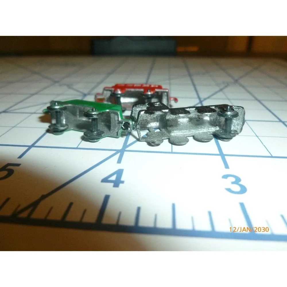 Vintage‎ Miniature Diecast Metal Train Set 4 Piece Made Japan Multi Color Micro